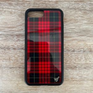Wildflower iPhone 8 Plus Case Red Plaid